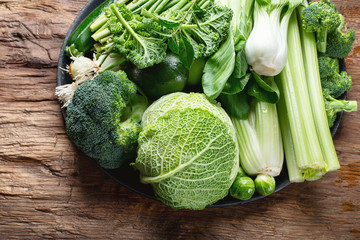 Fresh green vegetables