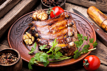 Tasty roasted ribs