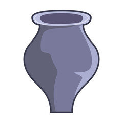 Clay pot isolated illustration on white background