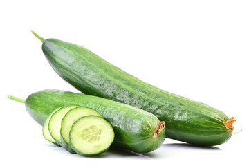 Cucumber on white background