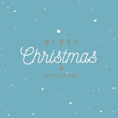 Christmas and New Year festive concept with fallen snow