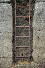 rusty ladder by the dock