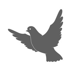 Dove Silhouette. Symbol of Peace, Love, Tolerance and Trust. Vector Illustration.
