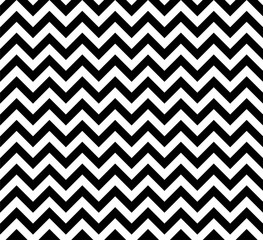 Black and white Zig zag seamless vector pattern.