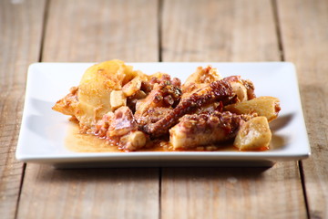 bodegón de comida y bebida