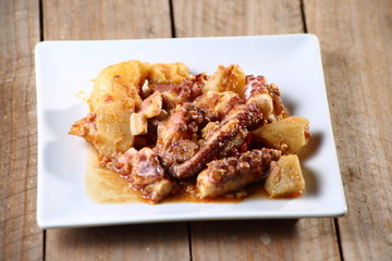 bodegón de comida y bebida