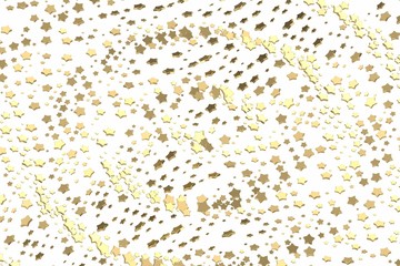 Gold or platinum stars flying over white background. Modeling 3d illustration. wealth rich mining bitcoin concept . Money growing business finance success clipart