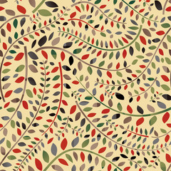Stylish organic background. Seamless pattern.Vector. スタイリッシュ植物パターン