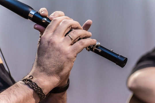 Traditional flute musical instrument with the Spanish name of "Dulzaina" typical of Castilla (Spain)