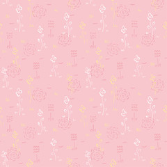 Floral background. Seamless pattern.Vector. 花のパターン