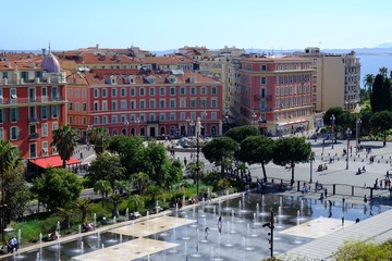 Fototapeta premium View to the Promenade du Paillon, City of Nice, France