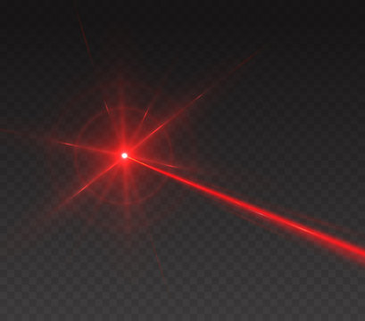 Laser beam isolated on transparent background. Abstract red shine light ray  with glow flash. Vector neon line effect for your design. Stock ベクター |  Adobe Stock
