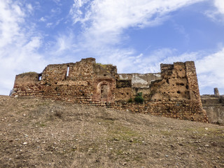 Fototapeta na wymiar Ruins of the Alcazaba de Badajoz - Moorish citadel from the 9th century - Badajoz, Spain