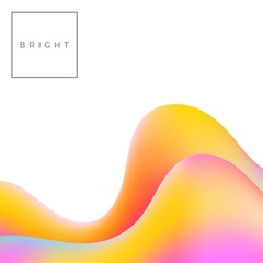 Liquid paint. Bright wavy background 