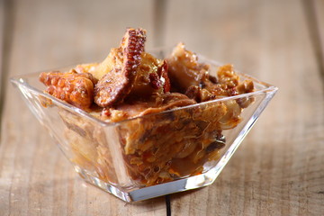 bodegón de comida y bebida