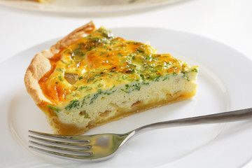 Cheese quiche slice