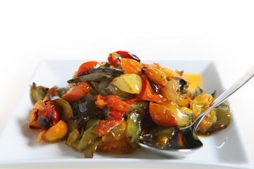 Roasted veg and spoon