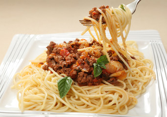 Spaghetti on a fork
