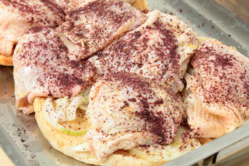 Lebanese sumac chicken raw