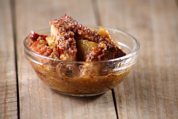 bodegón de comida y bebida