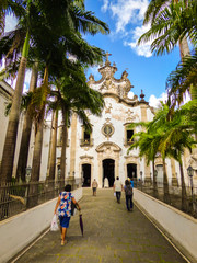 Recife, Brazil - Circa December 2018: Church St. Thereza of Jesus of the Venerable Third Order of...