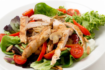 Chicken and mushroom salad