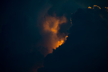 Evening sky with Clouds in golden hour