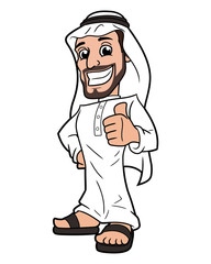 Arabic man showing thumbs up sign 2