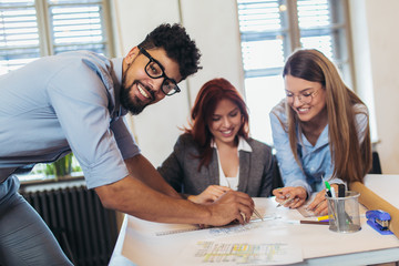 Group business people meeting to discuss ideas in modern office