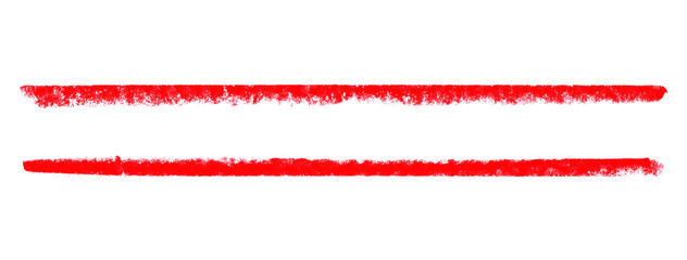 Fototapeta 2 lange rote Striche aus aus Kreide obraz