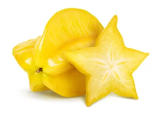 Zelfklevend Fotobehang Carambola star fruit isolated © kate