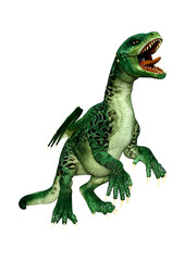 3D Rendering Fairy Tale Dragon on White