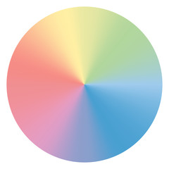 Colorful conical gradient circle