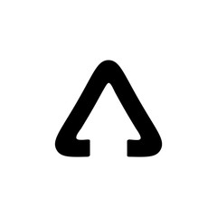 up arrow triangle logo vector