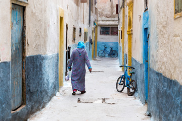Hinterhof in Essaouira in Marokko 