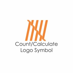 count stripes symbol logo vector