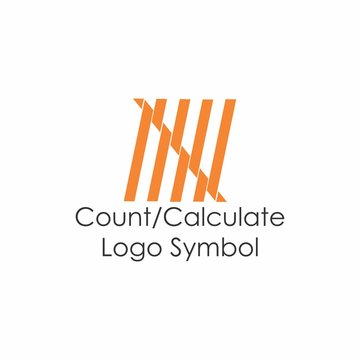 count stripes symbol logo vector