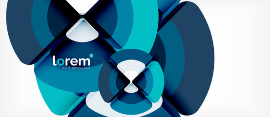 Circles and triangles geometric abstract background. Trendy abstract layout template for business or technology presentation or web brochure cover, wallpaper