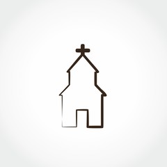 church illustration vector design