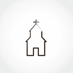 church illustration vector design