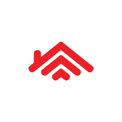 arrows up simple roof logo vector