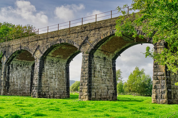Fototapeta premium Railway viaduct over the River Keer at Capernwray, Cumbria.