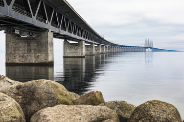 Oresundsbron, the bridge between Sweden (Malmo) and Denmark (Copenhagen).
