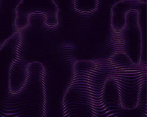 Abstract wavy background.Glowing waves on a dark background.Modern  techno background