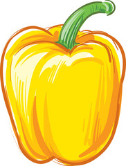 Fresh yellow pepper vegetable
