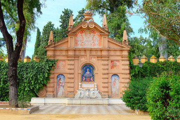 Fountain in Gardens of Murillo, Seville