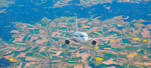 Airplane taking off from the airport 