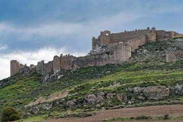 Obraz premium View of Castle Larisa, the ancient and medieval acropolis of the city of Argos in Peloponnese, Greece