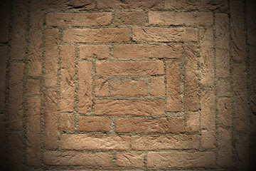 Background with Bricks in a Spiral Shape