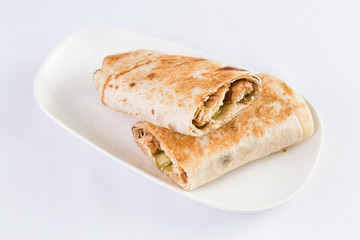 Chicken Kabab Pita Sandwich in Mediterranean Levantine  Cuisine